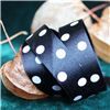 Order  Halloween Ribbon - Black Polka Dot
